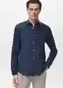 Camisa Play Navy Talla M Hombre Mango