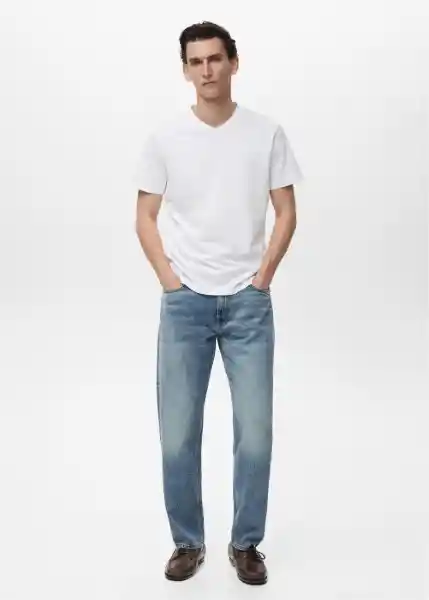 Camiseta Chelsea Blanco Talla XS Hombre Mango