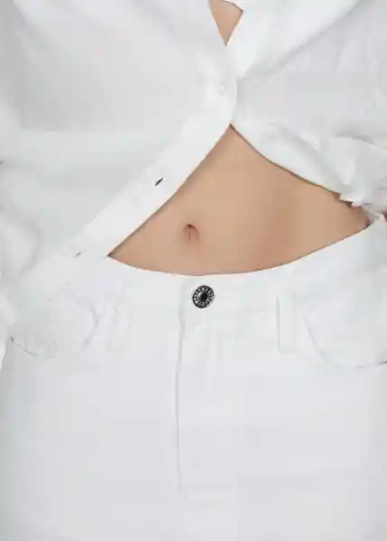 Falda Soleil Blanco Talla XS Mujer Mango