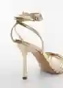 Sandalias Vicky Oro Talla 40 Mujer Mango