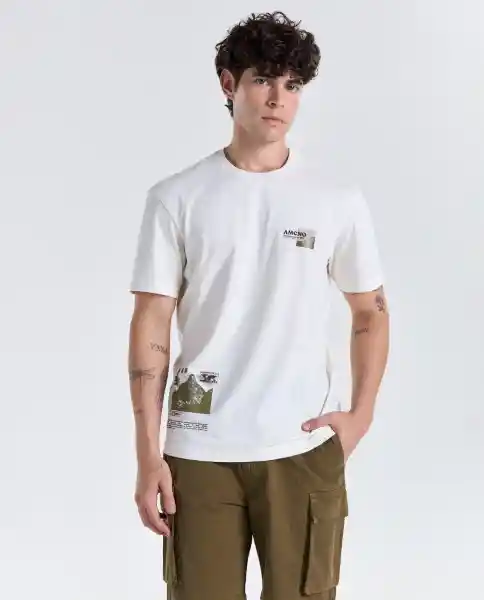 Camiseta Hombre Crudo Talla XXL 849G001_CRU110105 Americanino