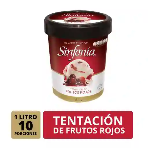 Sinfonía Helado Premium Tentación de Frutos Rojos