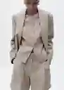 Bermuda Vivían Topo Talla 36 Mujer Mango