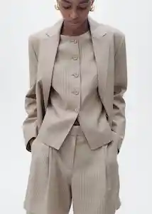 Bermuda Vivían Topo Talla 36 Mujer Mango