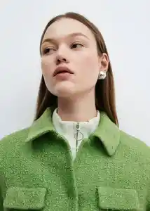 Chaqueta Nápoles Verde Talla M Mujer Mango