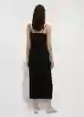 Vestido Asun2 Negro Talla L Mujer Mango