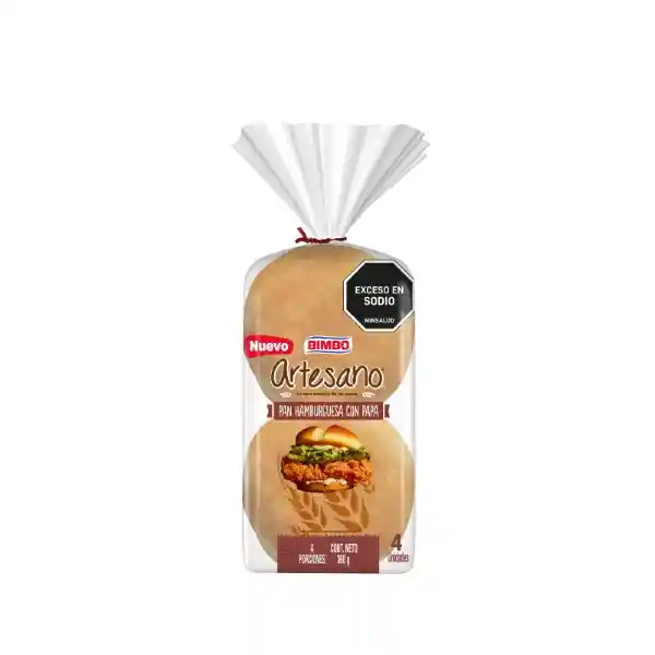 Bimbo Pan Hamburguesa Con Papa Artesano