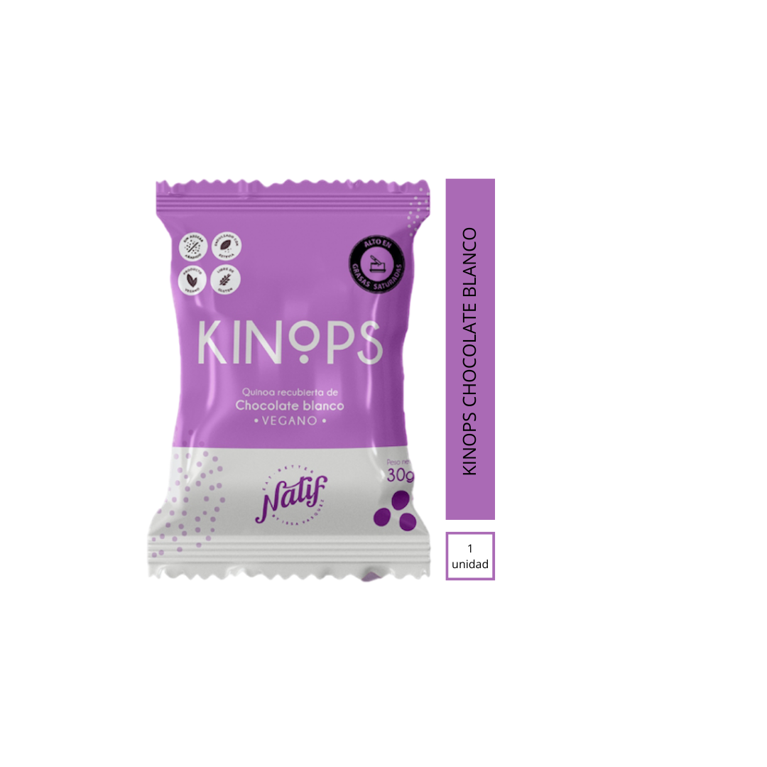 Natif Snack Kinops de Chocolate Blanco