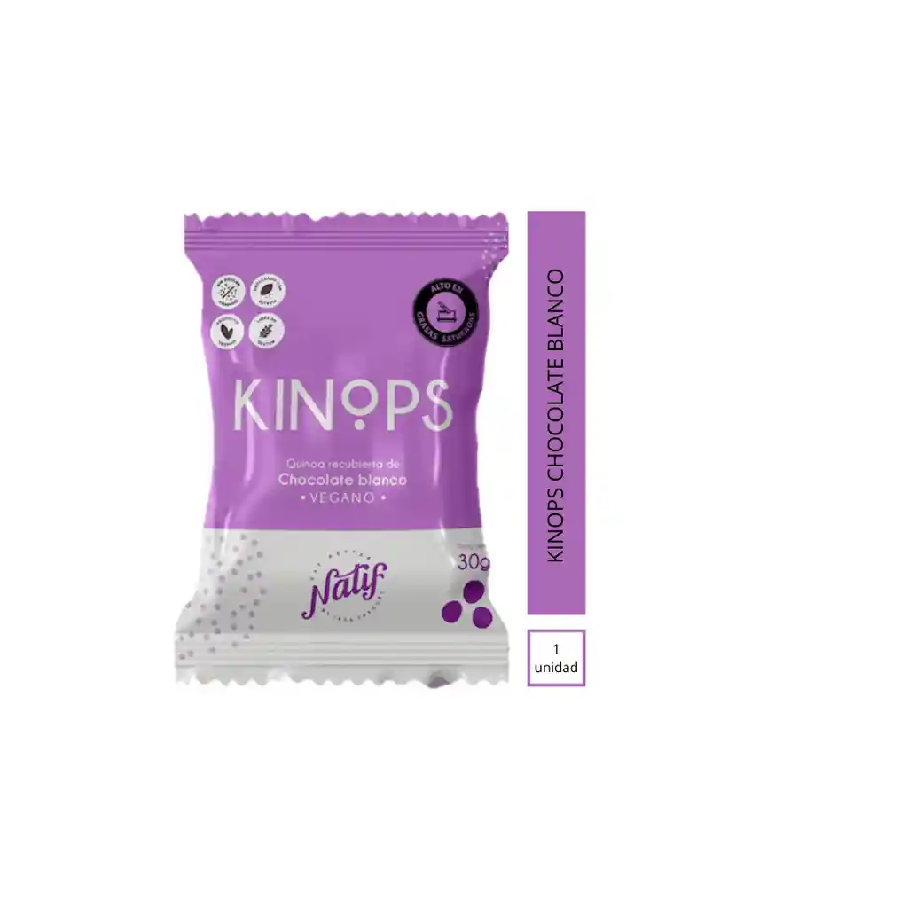 Natif Snack Kinops de Chocolate Blanco