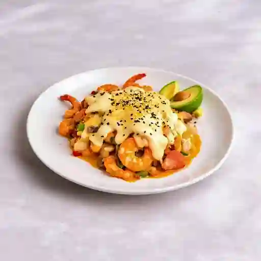 Cazuela De Pulpo Y Camaron Gratinado