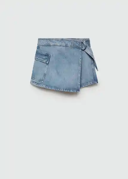 Short Skort Tejano Medio Talla M Mujer Mango