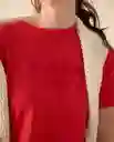 Camiseta Rojo Riesgoso Oscuro Talla M 601G004 Esprit
