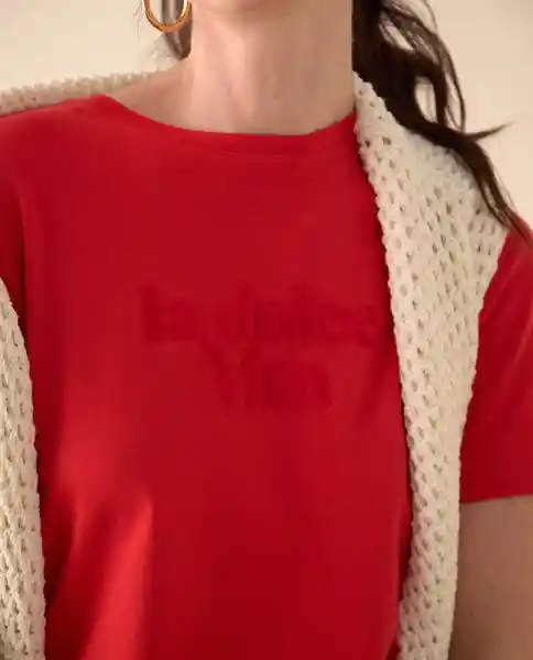 Camiseta Rojo Riesgoso Oscuro Talla M 601G004 Esprit