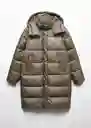Abrigo Anorak Rocio Khaki Talla M Mujer Mango