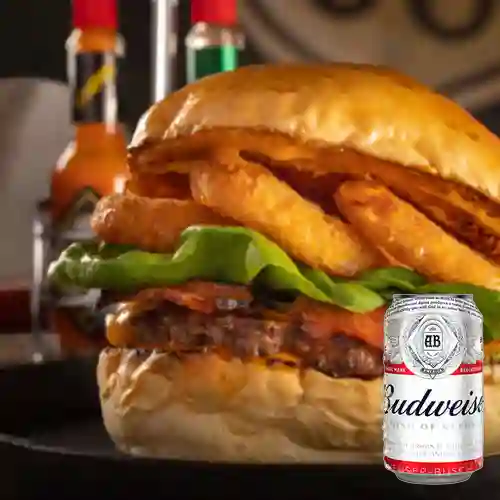 Combo Hamburguesa Alabama + Budweiser 269 ml