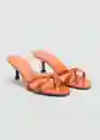 Sandalias Plane1 Naranja Talla 36 Mujer Mango