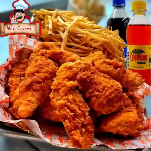 16 Alitas Broaster + Papas y Gaseosa 250