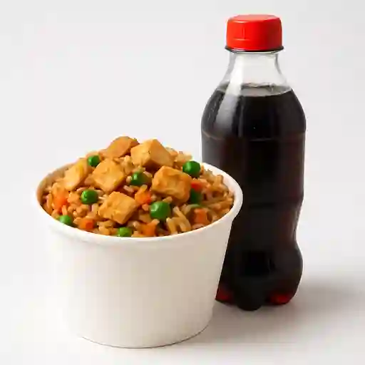 Arroz Chino de Pollo Personal con Bebida