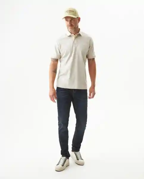 Camiseta Polo Contrast Collar Beige Avena Medio T.XS Chevignon