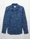 Camisa Hombre Azul Talla X-LARGE 2722415 American Eagle