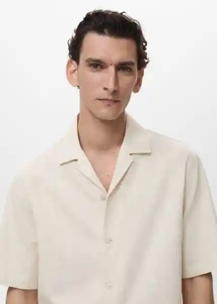 Camisa Gozo Marfil Talla S Hombre Mango