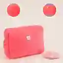 Cosmetiquera Tela Tipo Esponja Coral Serie Miniso