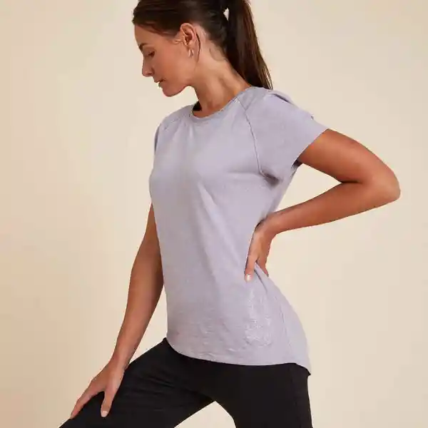 Kimjal Camiseta Yoga Suave Mujer Lavanda Talla XS