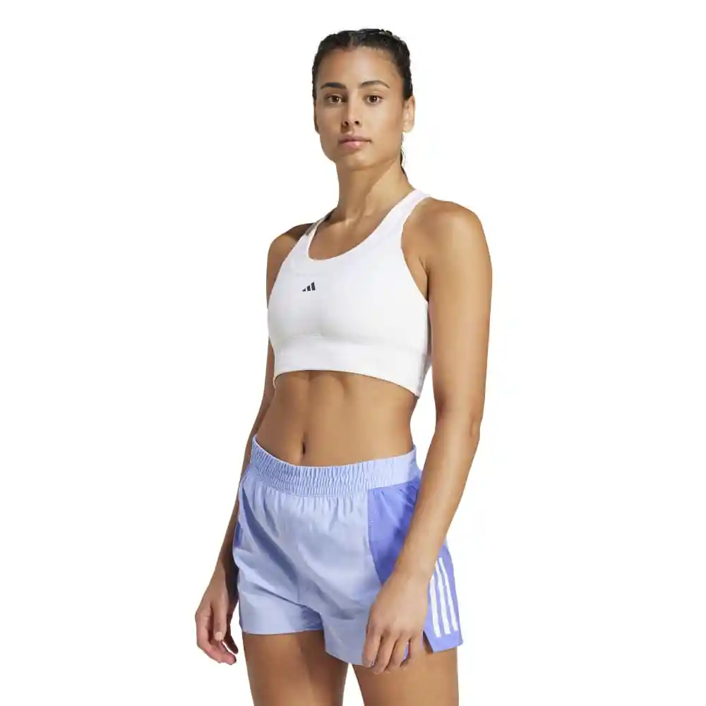 Adidas Crop Run Ms Pkt Bra Mujer Blanco Mab