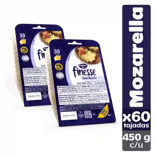 Finesse Queso Mozarella 30 Tajadas