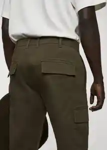 Pantalón Zeus Khaki Talla 42 Hombre Mango