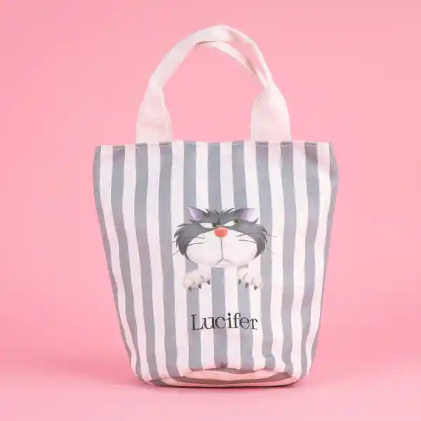 Bolso Disney Cat Colección Lucifer Gris Miniso