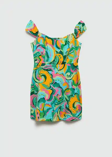 Vestido Paulita Verde Talla M Mujer Mango