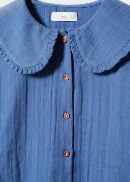 Camisa Casilda Azul Talla 12 Niñas Mango