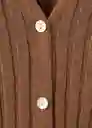 Cárdigan Flurry Chocolate Talla XS Mujer Mango