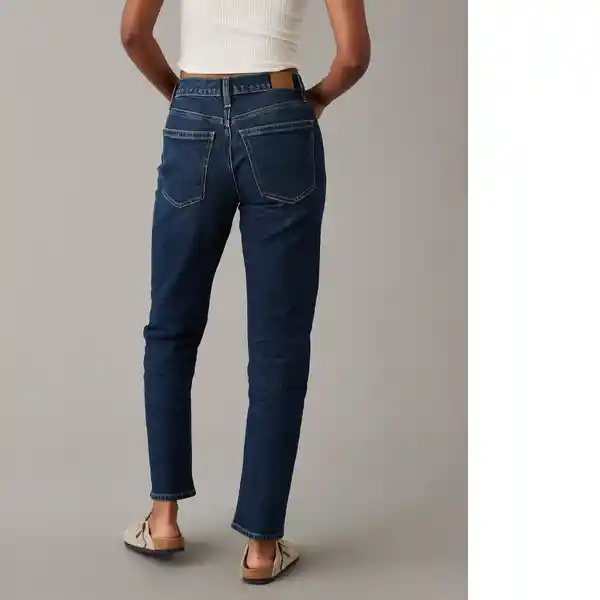 Jean Straight Mujer Azul Talla: 0 Regular American Eagle