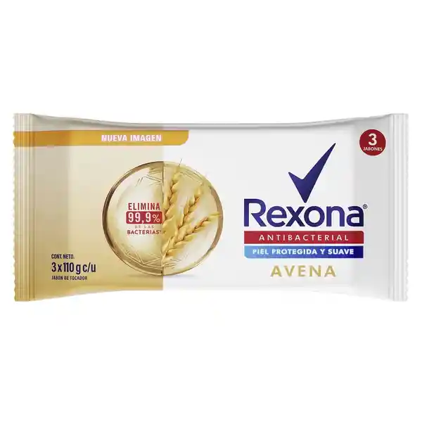 Rexona Jabón Tocador Avena Antibacterial