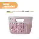 Organizador Plástico de Cesta Rosa Miniso