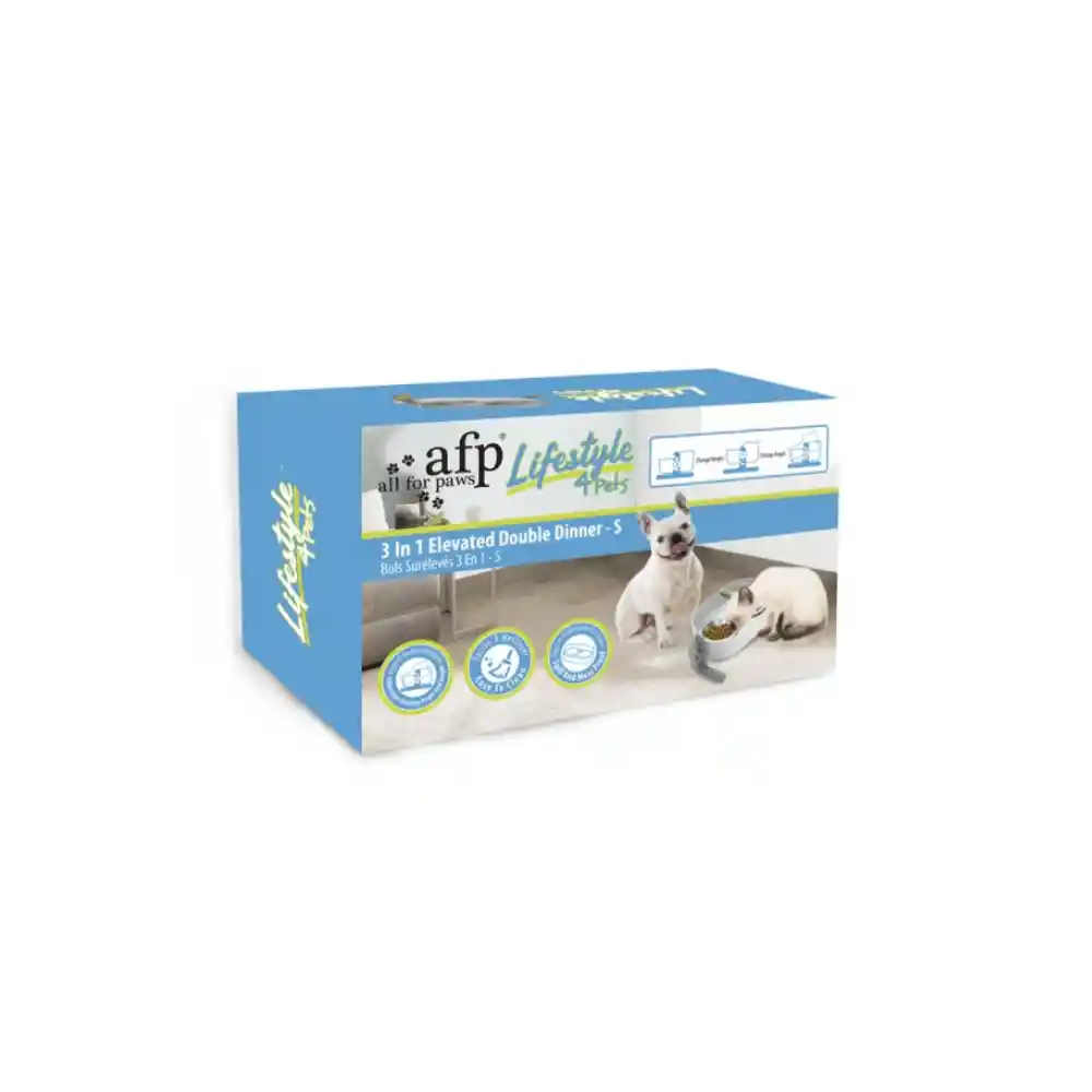 AFP Comedero Elevado Para Mascota Food Lifestyle Doble