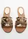 Sandalias Pisca Oro Talla 37 Mujer Mango