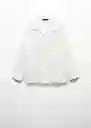 Camisa Zaro Blanco Talla S Mujer Mango