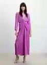 Vestido Fresno Morado Talla 24 Mujer Mango