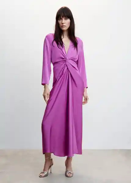 Vestido Fresno Morado Talla 24 Mujer Mango