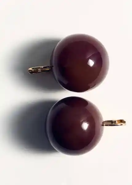 Pendientes Fede Caramelo Talla 99 Mujer Mango