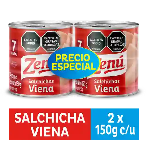 Salchicha Viena Zenú x 2 x 150 g