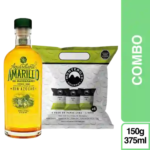 Combo Sixpack Papa Lima Limón + Amarillo Manzanares Aguardiente