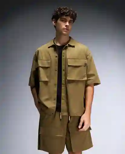 Camisa Hombre Verde Talla M 812G080_VER170620