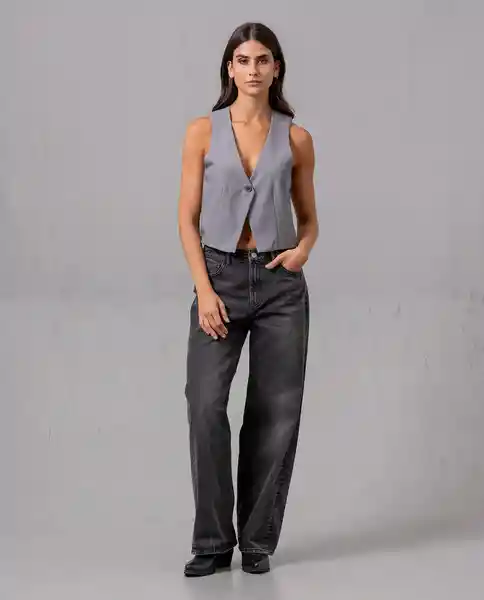 Chaleco Cruzado Mujer Gris Nublado Medio Talla L 84655 Rifle