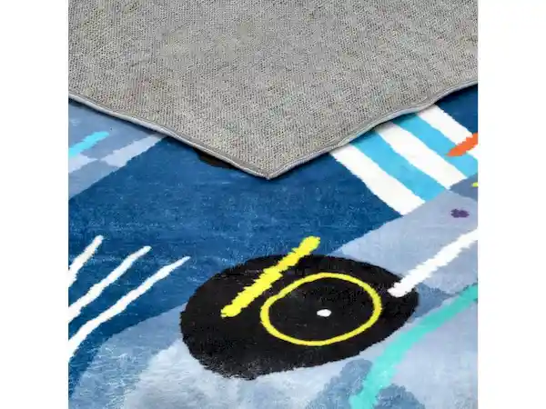 Alfombra de Cama Azul 70 x 120 Casaideas