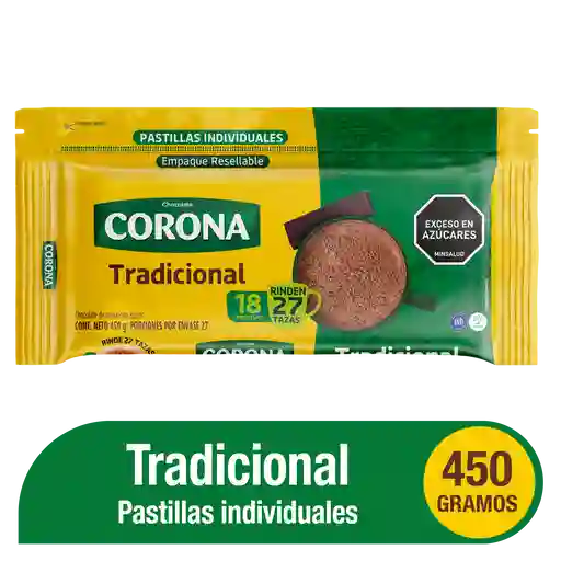 Corona Chocolate de Mesa Tradicional Pastillado
