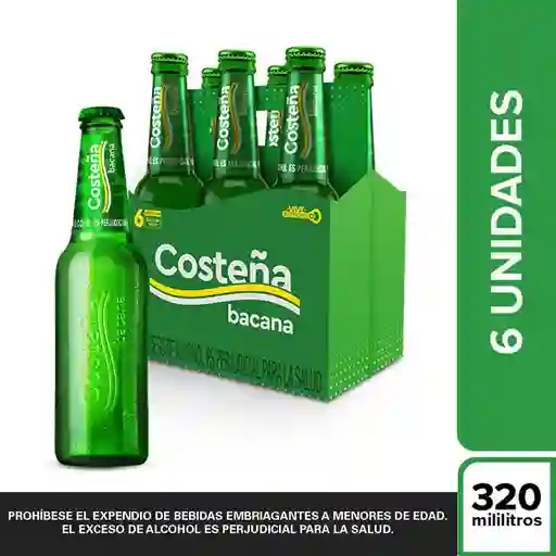 Costeña Pack Cerveza Bacana 320 mL x 6 Und